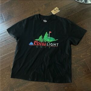 Black Golf T-Shirt coors light